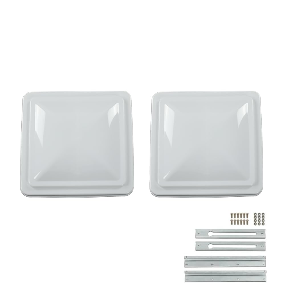 14" x 14" White Roof Vent Cover 2Pc P864