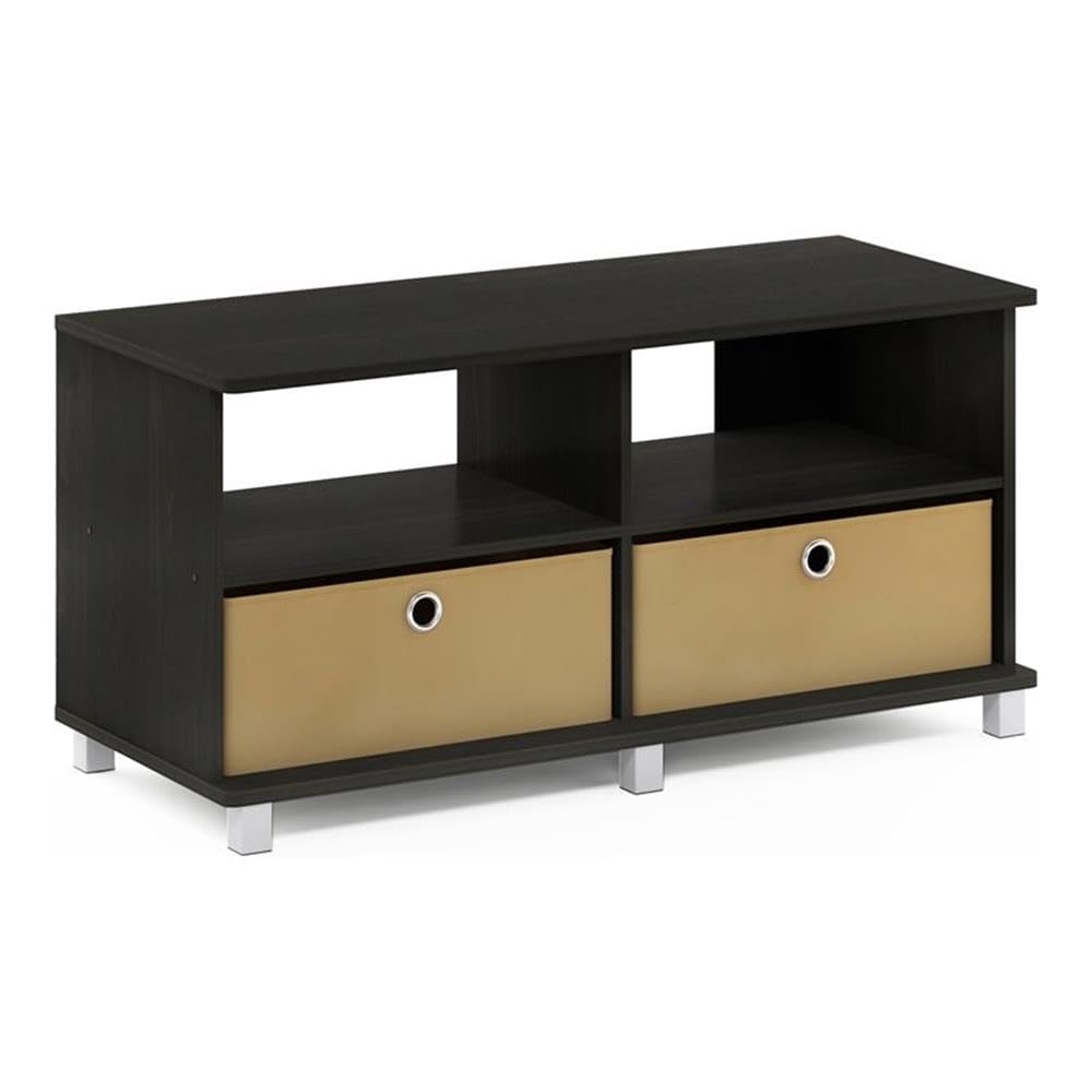 Espresso Brown Entertainment Center with 2 Bin Drawers W453797