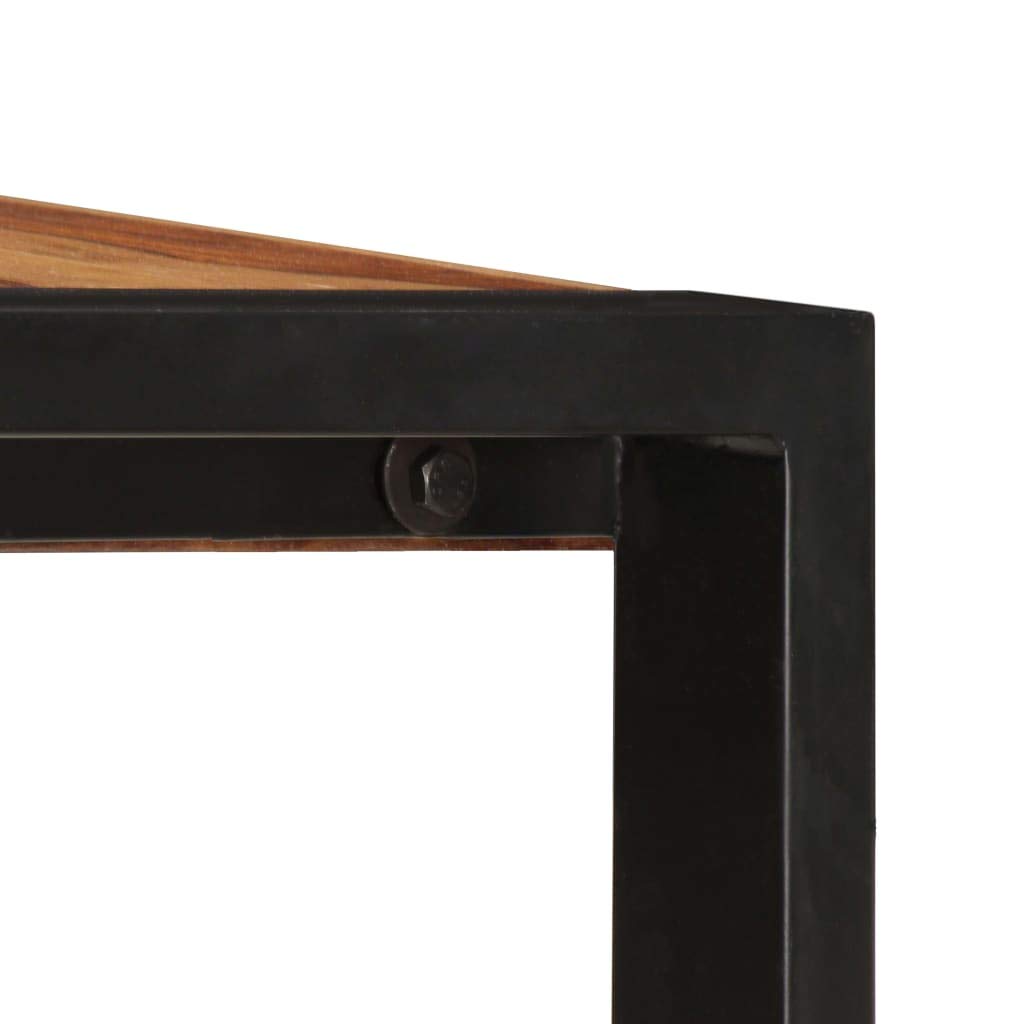 Industrial Dining Table Metal Frame 63"x31.5"x29.5" Solid Sheesham Wood R747