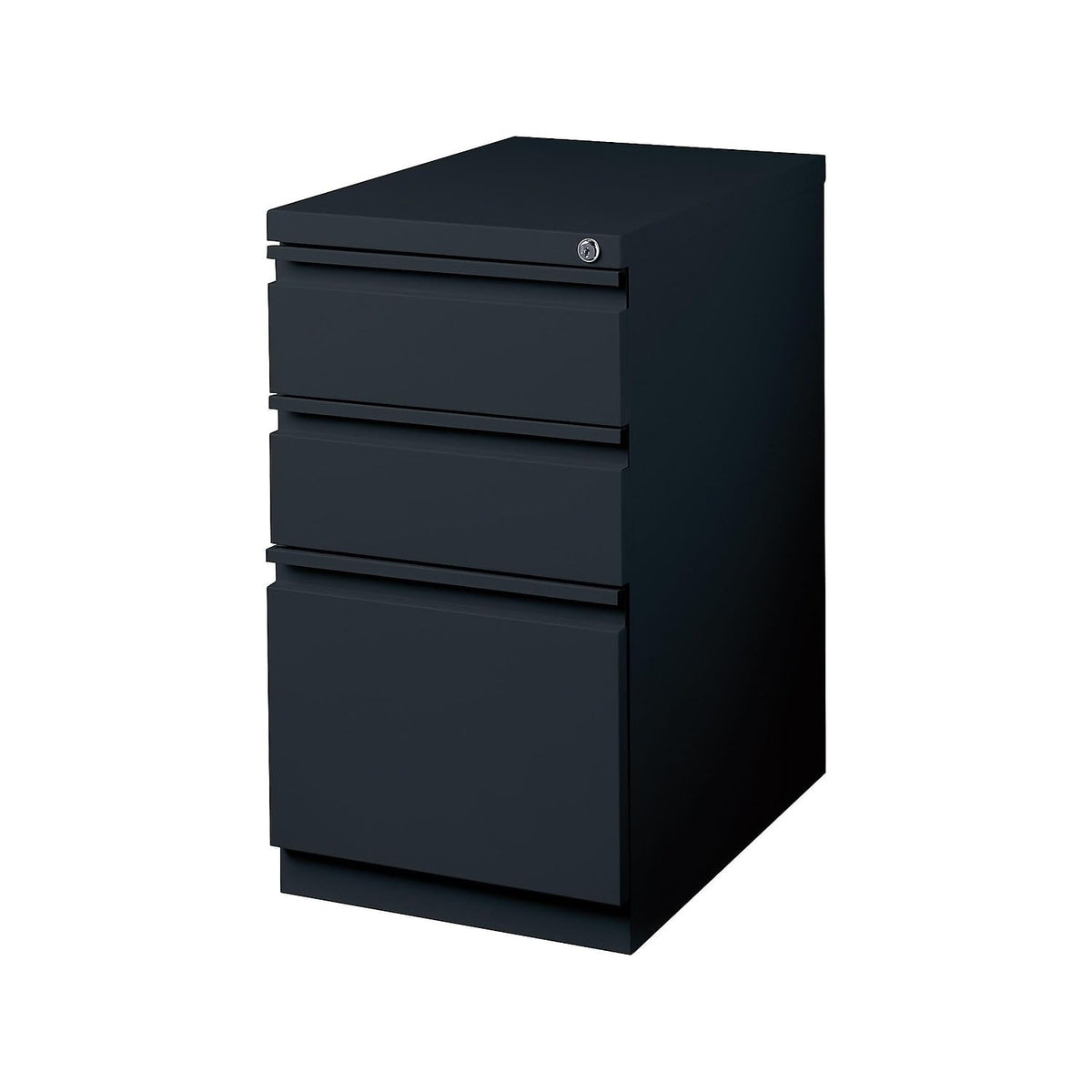 Black 3 Drawer Letter Size Lockable File Cabinet F1766