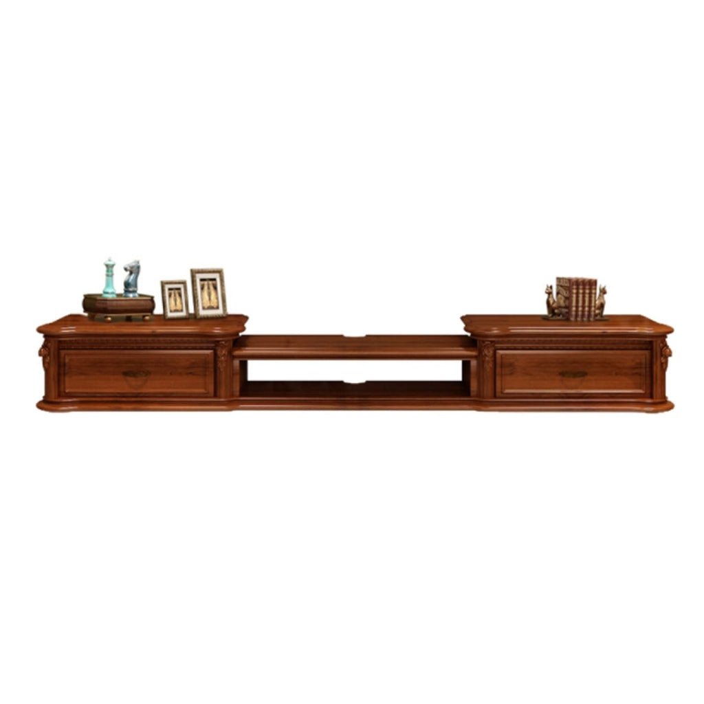 Wall Mounted TV Stand with Drawers and Open Storage Shelf I62702