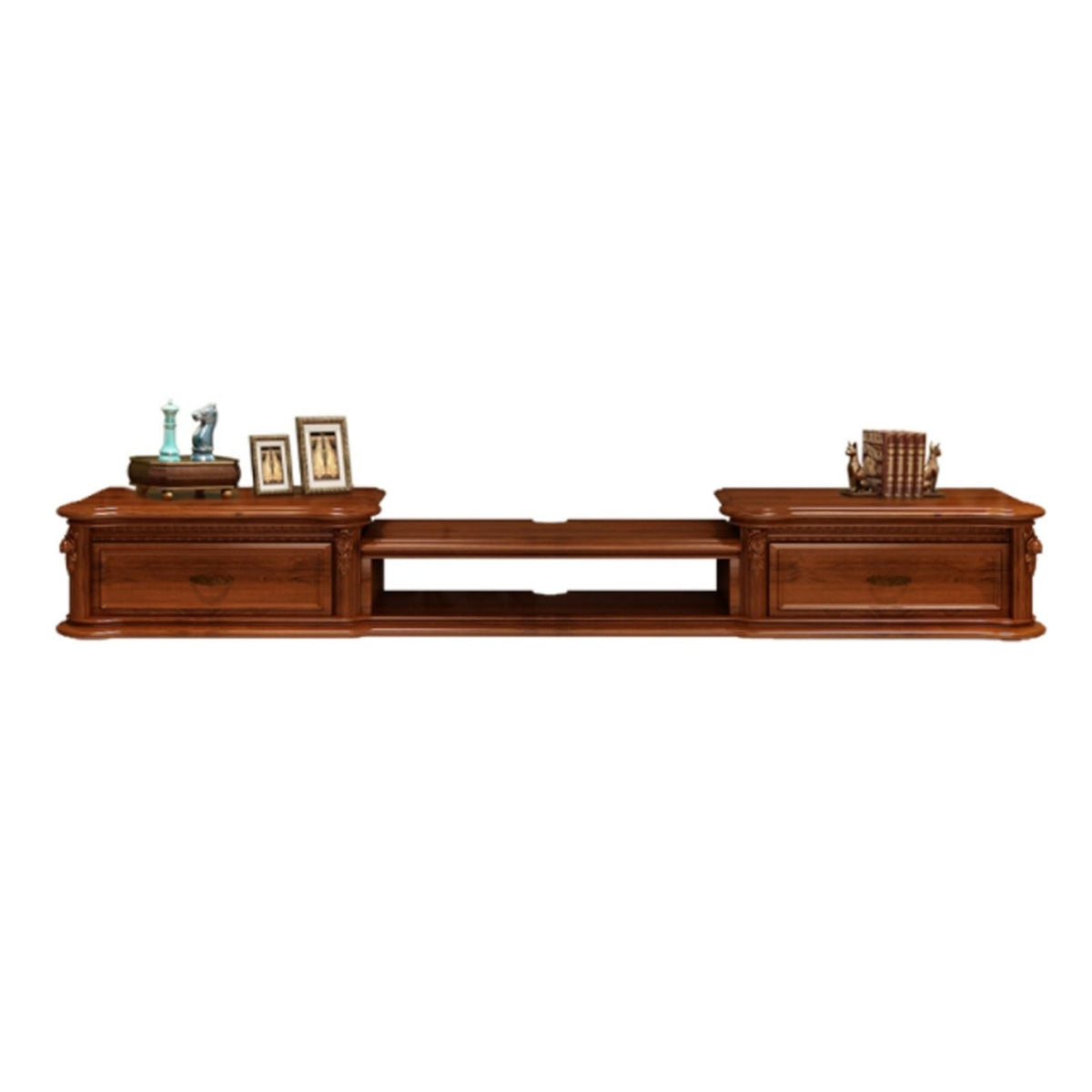 Wall Mounted TV Stand with Drawers and Open Storage Shelf I62702