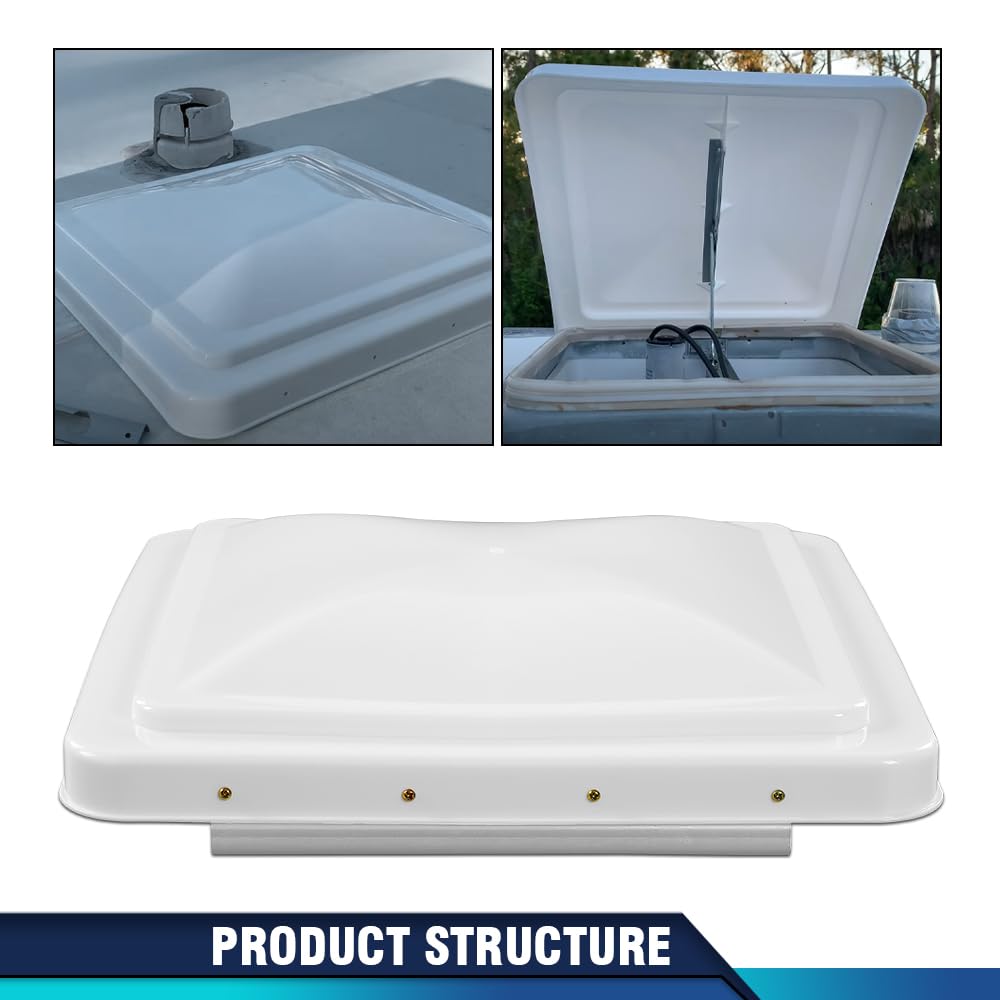 14" x 14" White Roof Vent Cover 2Pc P864