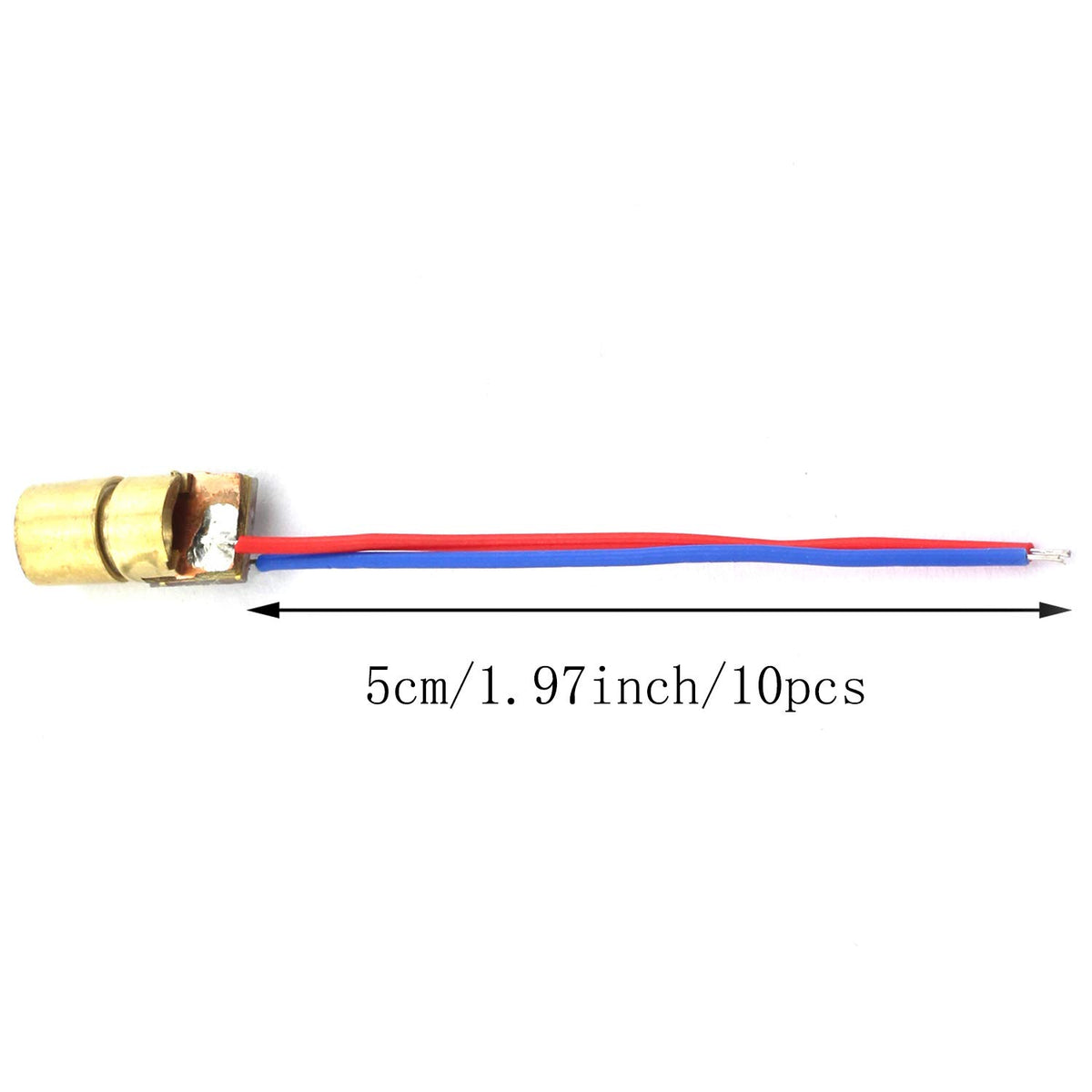10-Pack 3.3V 650nm Mini Red Laser Dot Diode Module 6mm 5mW O826667
