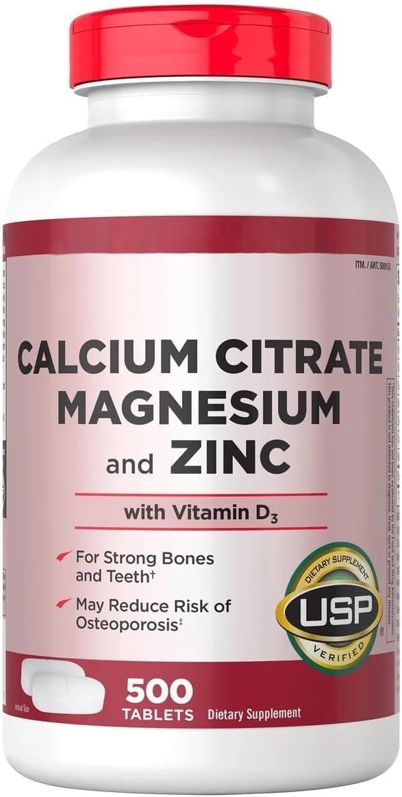 Calcium Citrate 500mg with Magnesium, Zinc and Vitamin D3 500 Tablets B815677