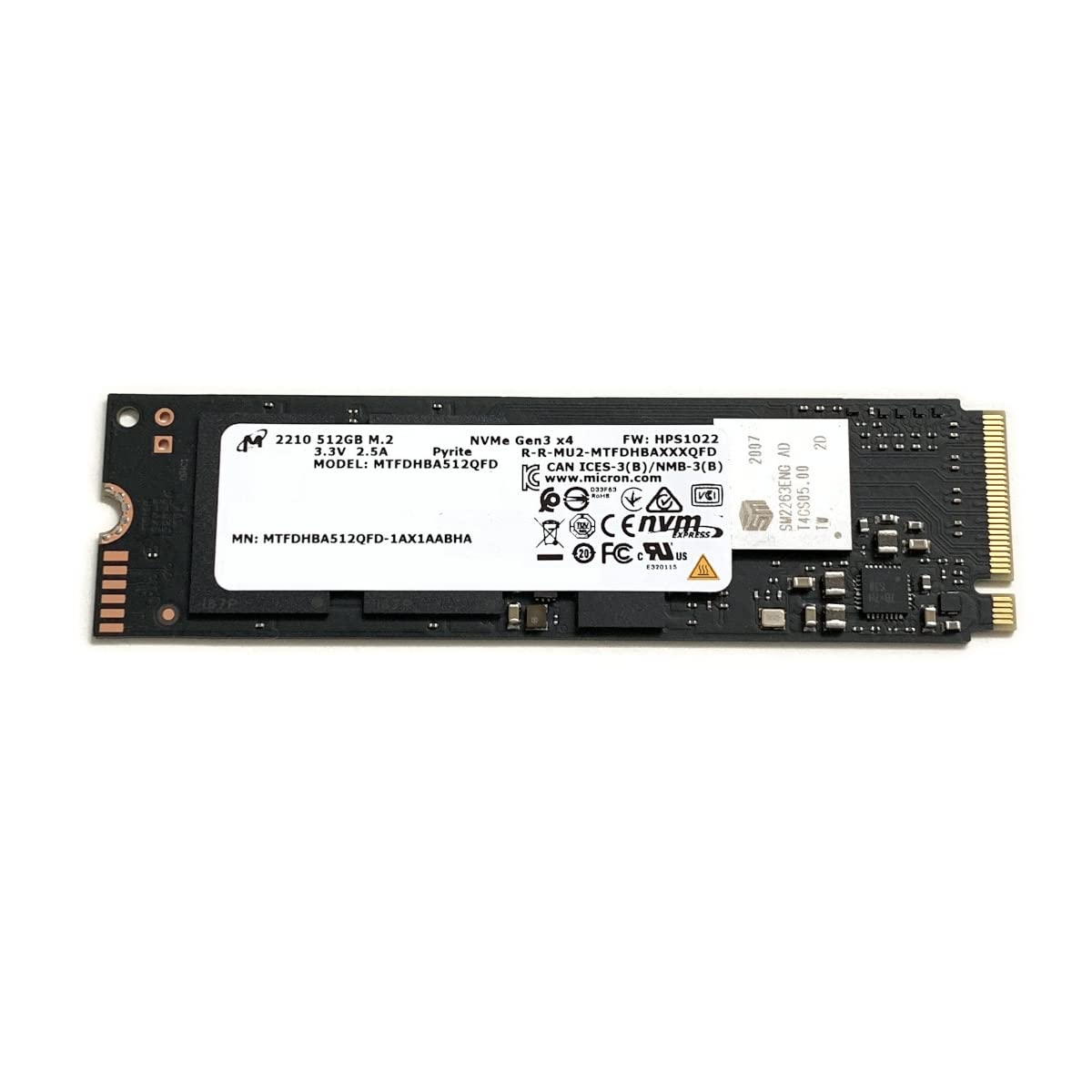 512GB NVMe PCIe Gen3 x4 SSD X6330