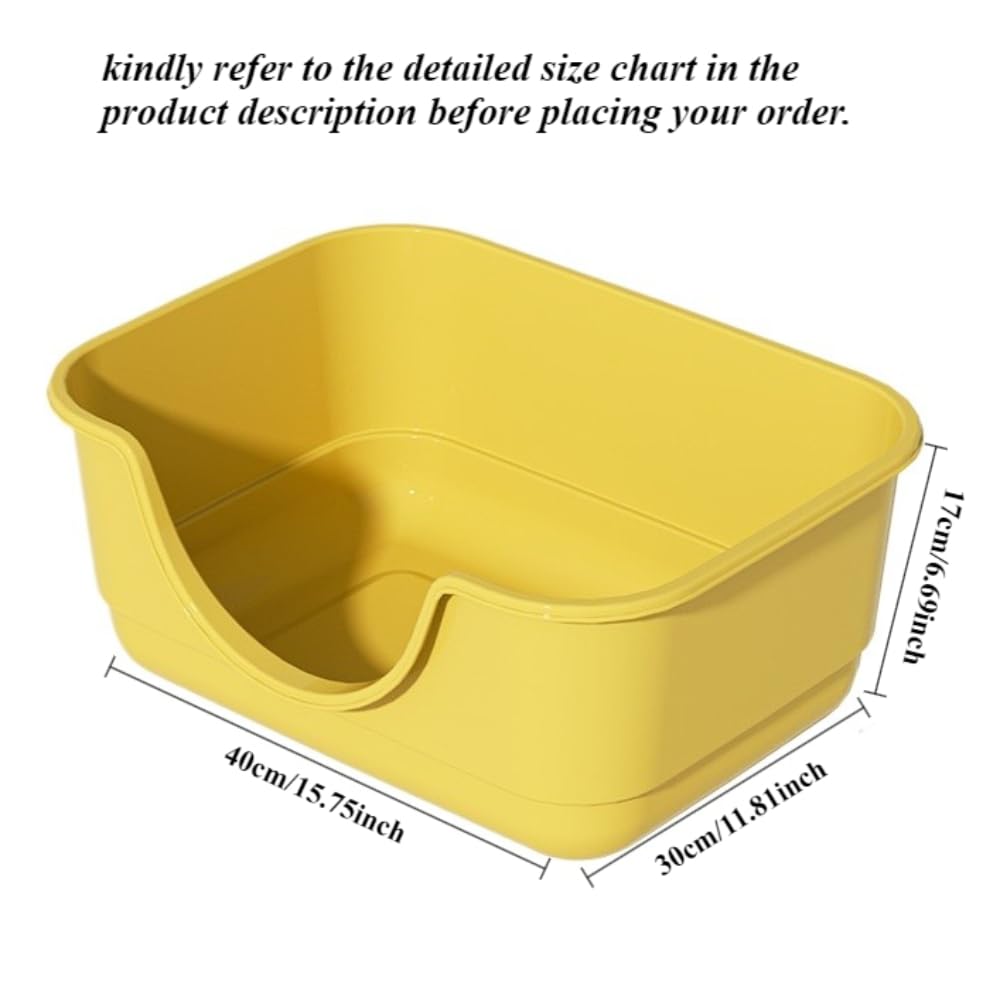 Semi Enclosed Cat Litter Box with High Sides & Low Entry E698798
