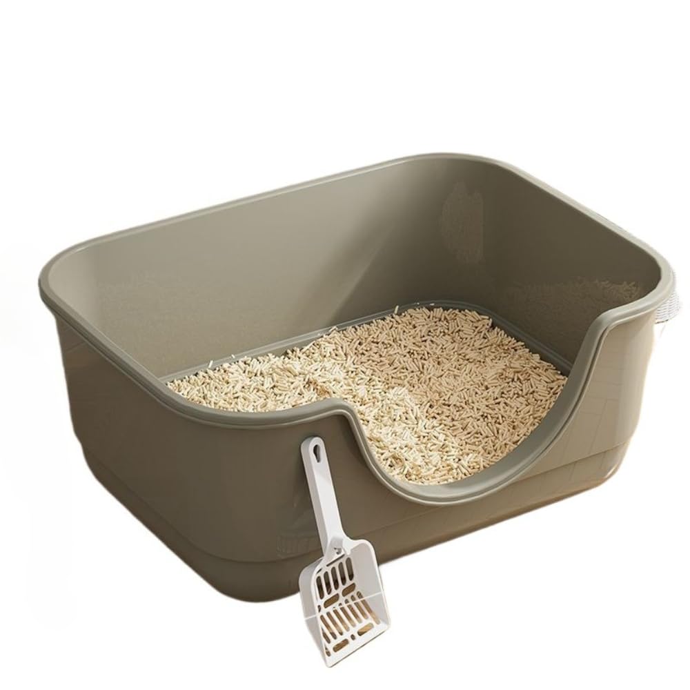 Semi Enclosed Cat Litter Box with High Sides & Low Entry E698798