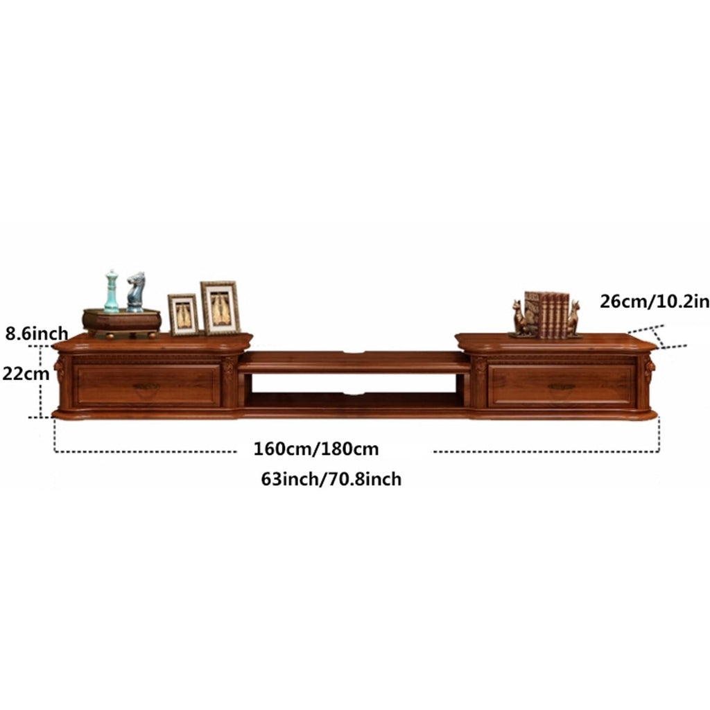 Wall Mounted TV Stand with Drawers and Open Storage Shelf I62702