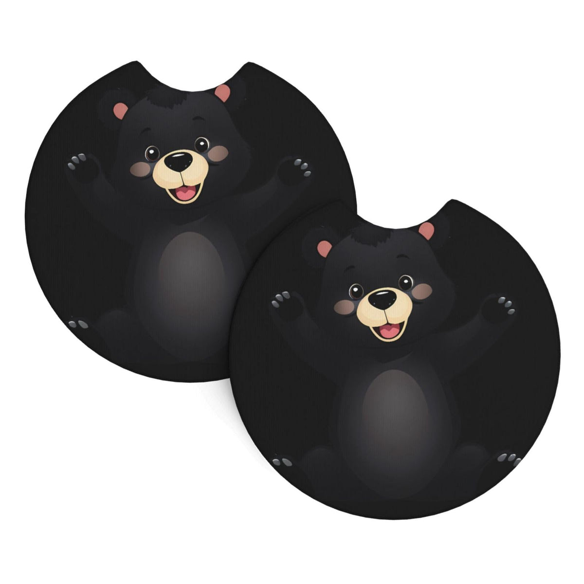 Black Bear Car Coaster Set of 2 Z17601