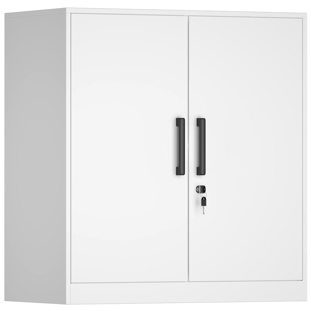 White Metal Wall Cabinet with Adjustable Shelf A13759