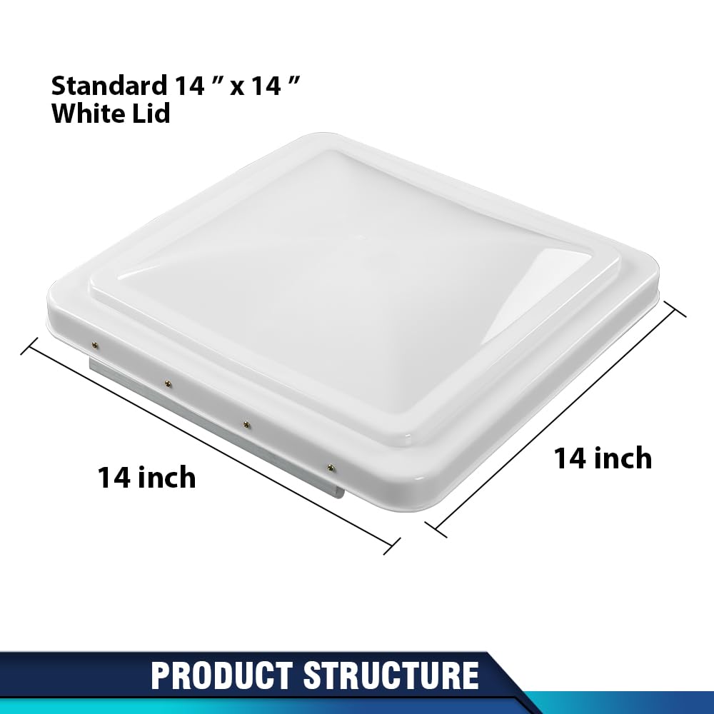 14" x 14" White Roof Vent Cover 2Pc P864