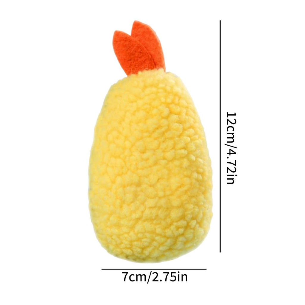 Fried Shrimp Shaped Plush Squeaky Dog & Cat Toy Z528