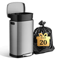 13 Gallon Fingerprint Proof Stainless Steel Trash Can with Lid N903506