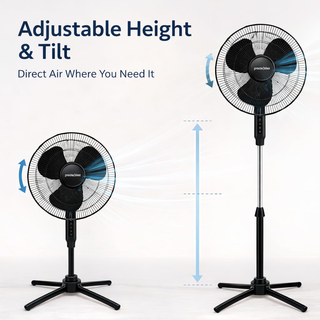 16-Inch 3-Speed Oscillating Pedestal Fan U560808