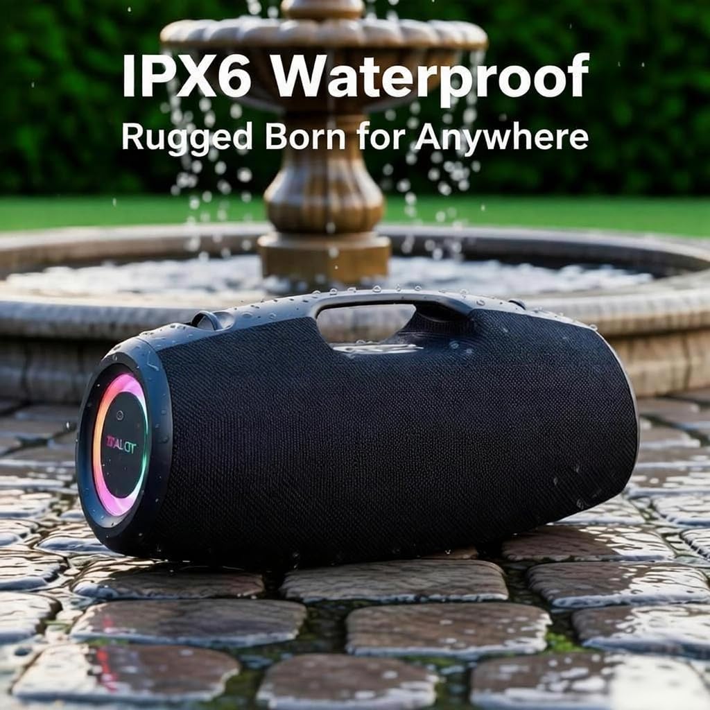 Black 120W Portable Waterproof Bluetooth Speaker Z7174