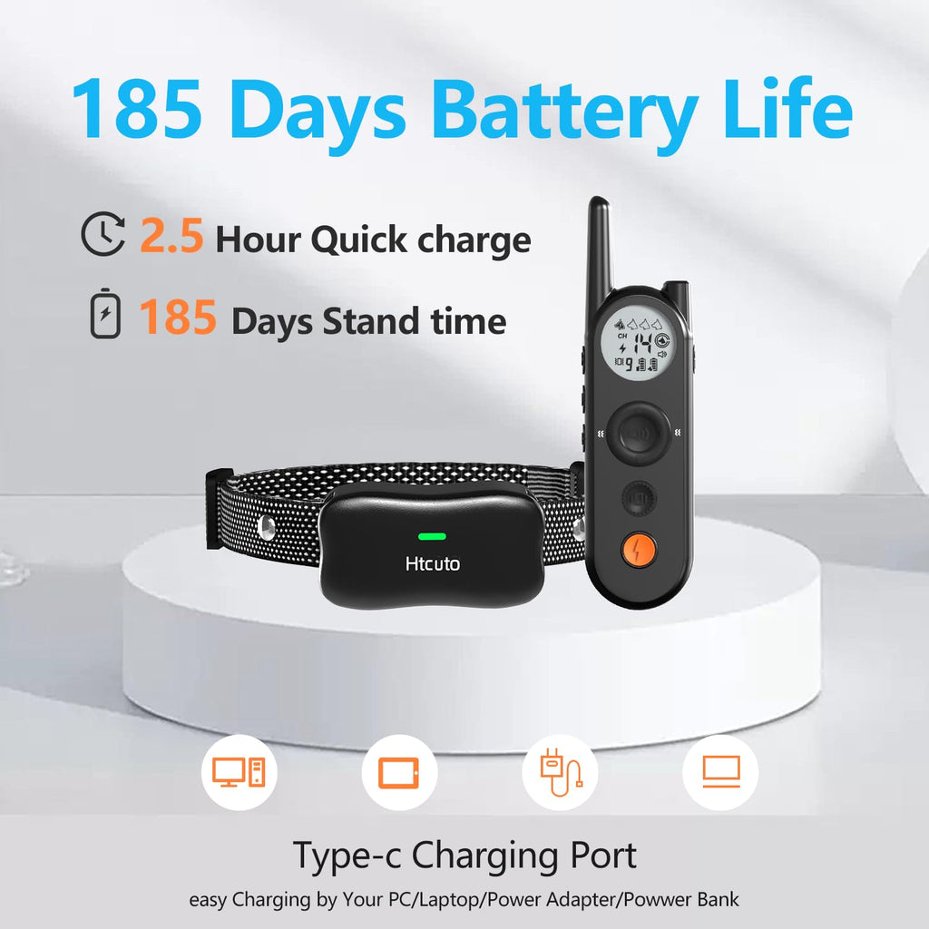 Wireless Dog Fence and Remote Training Collar, IPX7 Waterproof, Black K49986