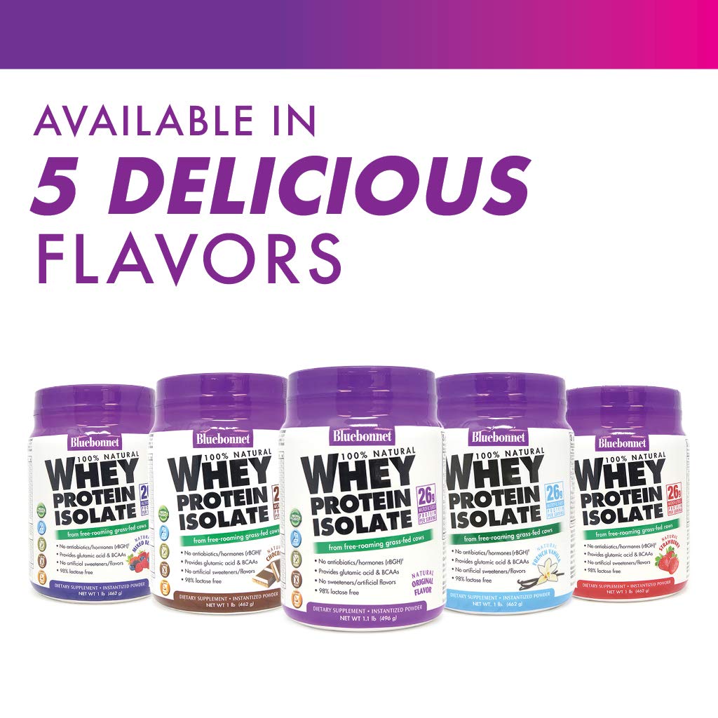 Whey Protein Isolate Powder, 26g Protein, No Sugar Added, Chocolate Flavor, 1 Lb L1968