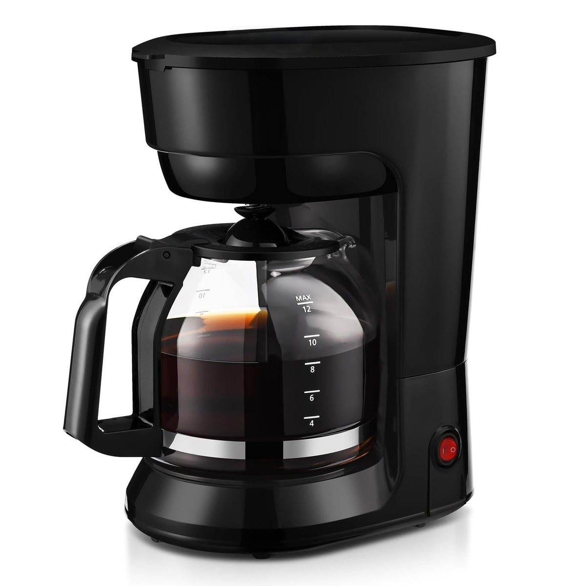 Black 12-cup programmable drip coffee maker N1327