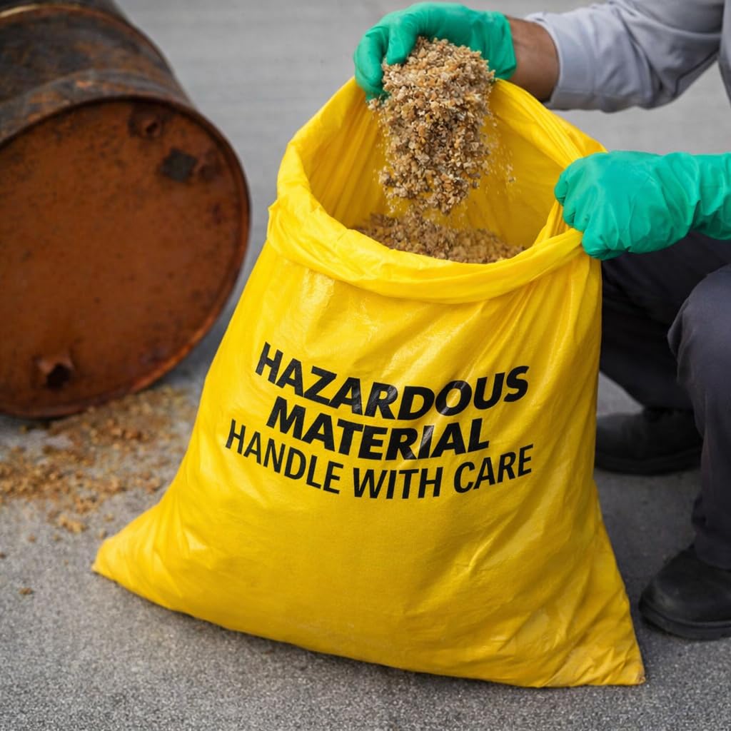 10-Gallon Hazardous Waste Bags 24 Pack Yellow 4 mil H127756
