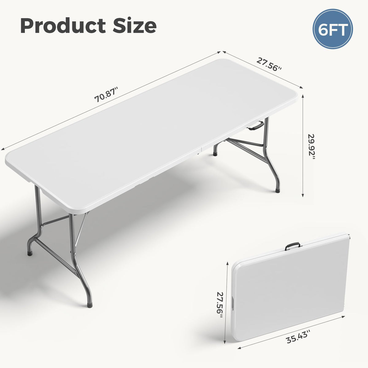 6 FT Folding Picnic Table P84699