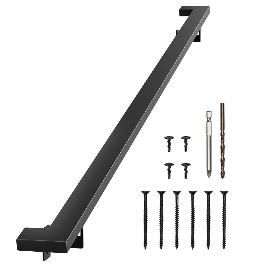 Black 6FT Aluminum Handrail F851566