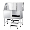 Stainless Steel 304 Dog Grooming Tub with Stairs and Faucet H360