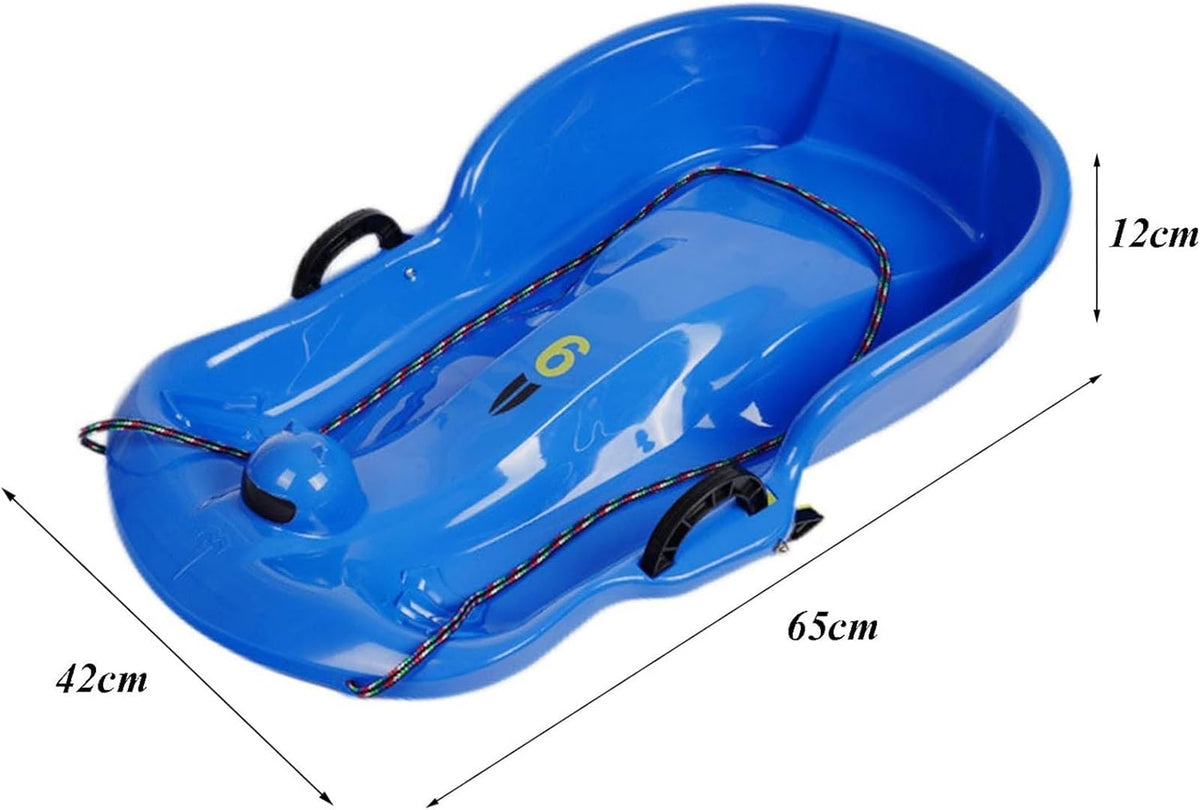 Plastic Toboggan Snow Sled with Pull Rope and Handle Z494