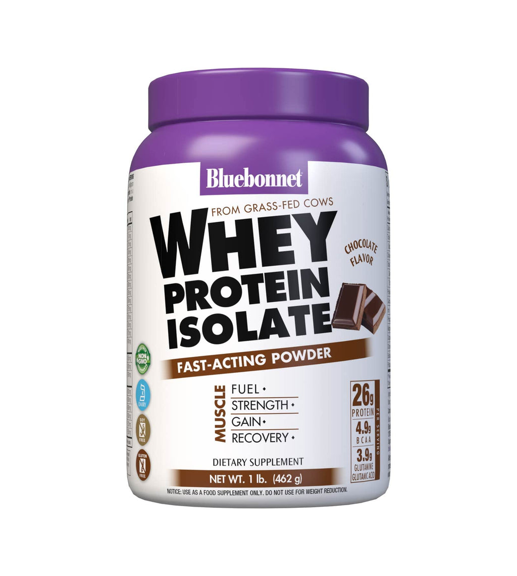 Whey Protein Isolate Powder, 26g Protein, No Sugar Added, Chocolate Flavor, 1 Lb L1968