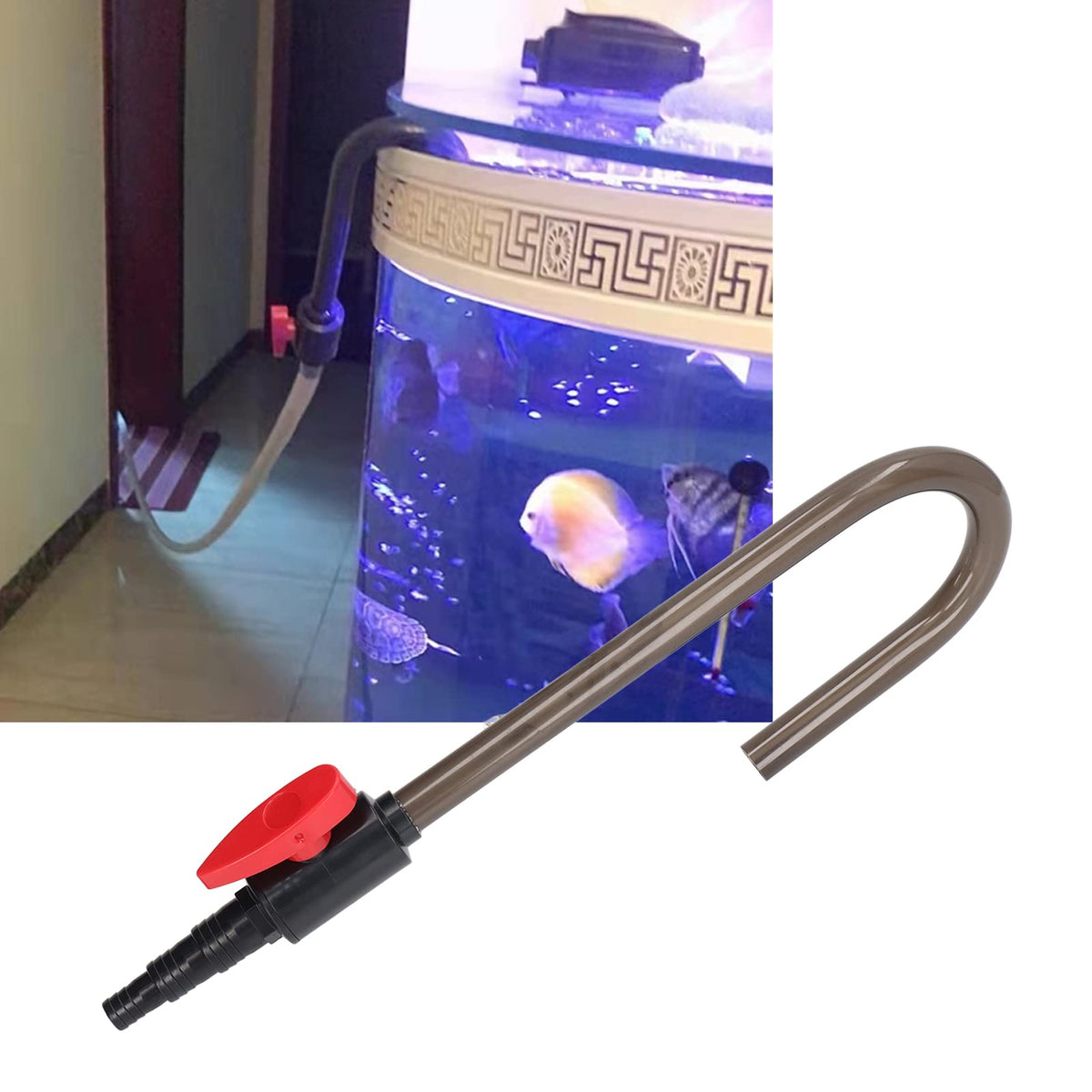 Wall Mounted Aquarium Water Filler Tube with Control Valve V130637