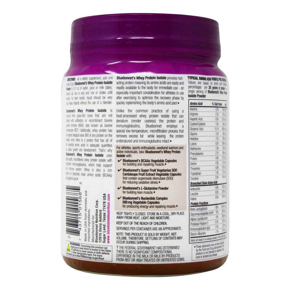 Whey Protein Isolate Powder, 26g Protein, No Sugar Added, Chocolate Flavor, 1 Lb L1968
