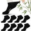 8 Pairs Bamboo Viscose Diabetic Ankle Socks Black Size 6-9 D59170