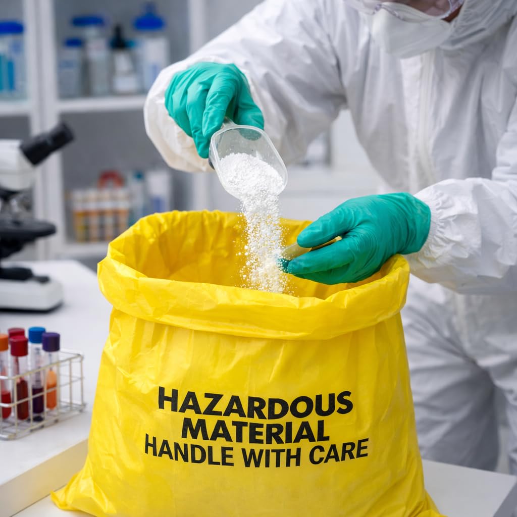 10-Gallon Hazardous Waste Bags 24 Pack Yellow 4 mil H127756