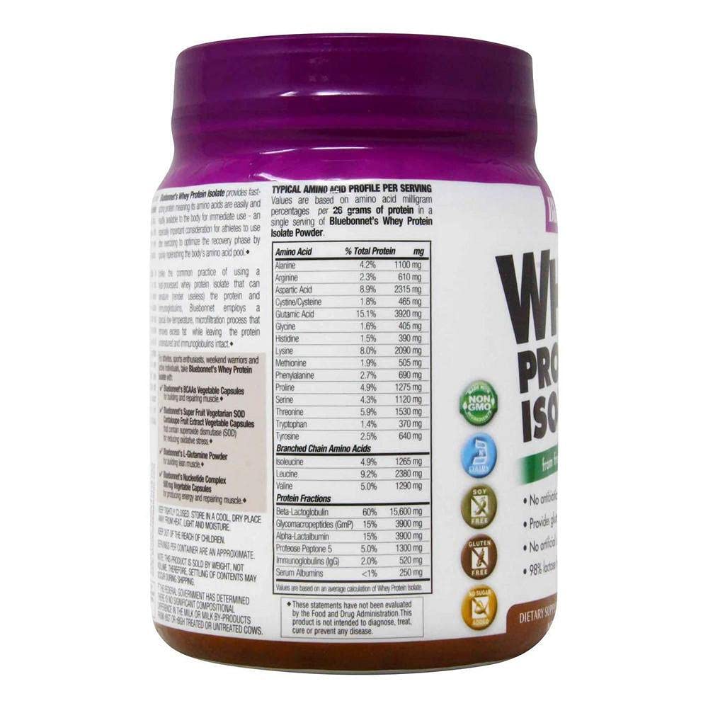 Whey Protein Isolate Powder, 26g Protein, No Sugar Added, Chocolate Flavor, 1 Lb L1968