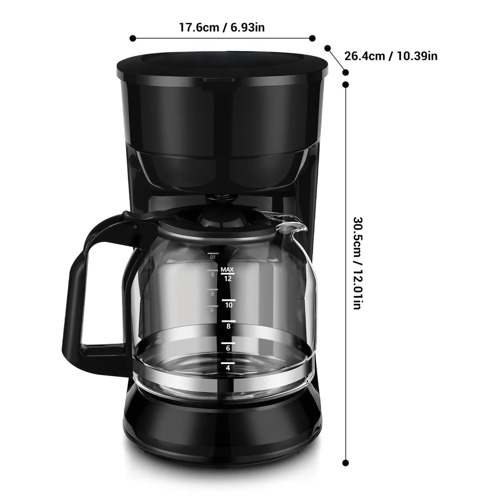 Black 12-cup programmable drip coffee maker N1327