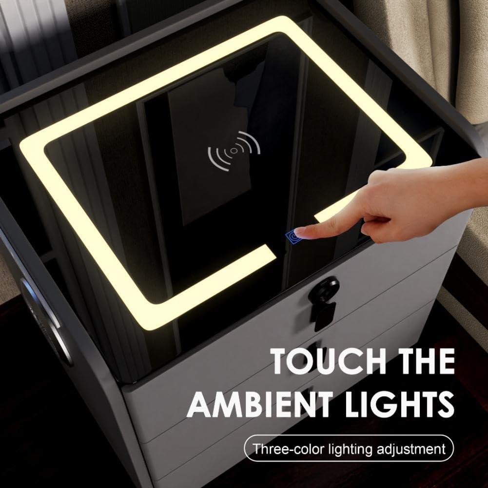 LED Nightstand with Bluetooth Speaker P9575