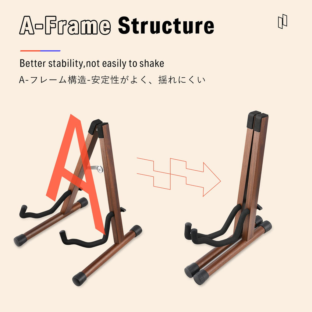 Wooden A Frame Folding Guitar Stand K314
