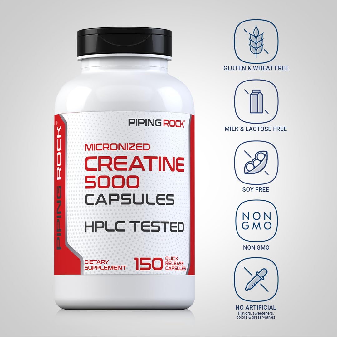 Creatine Monohydrate Capsules 5000mg 150 Pills Q401