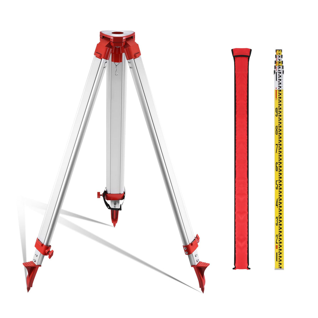 Red Beam Rotary Laser Level Kit with Tripod B317928