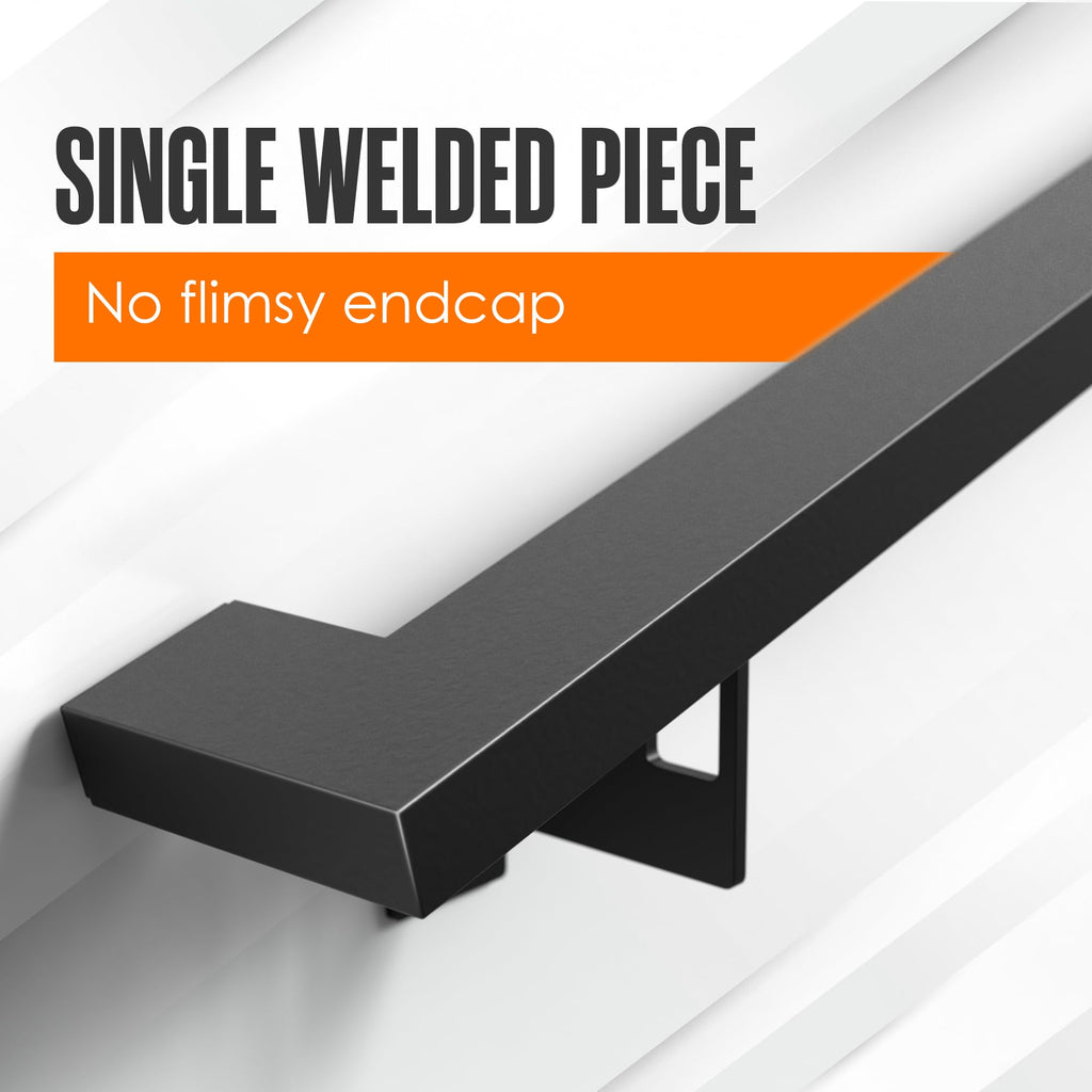 Black 6FT Aluminum Handrail F851566