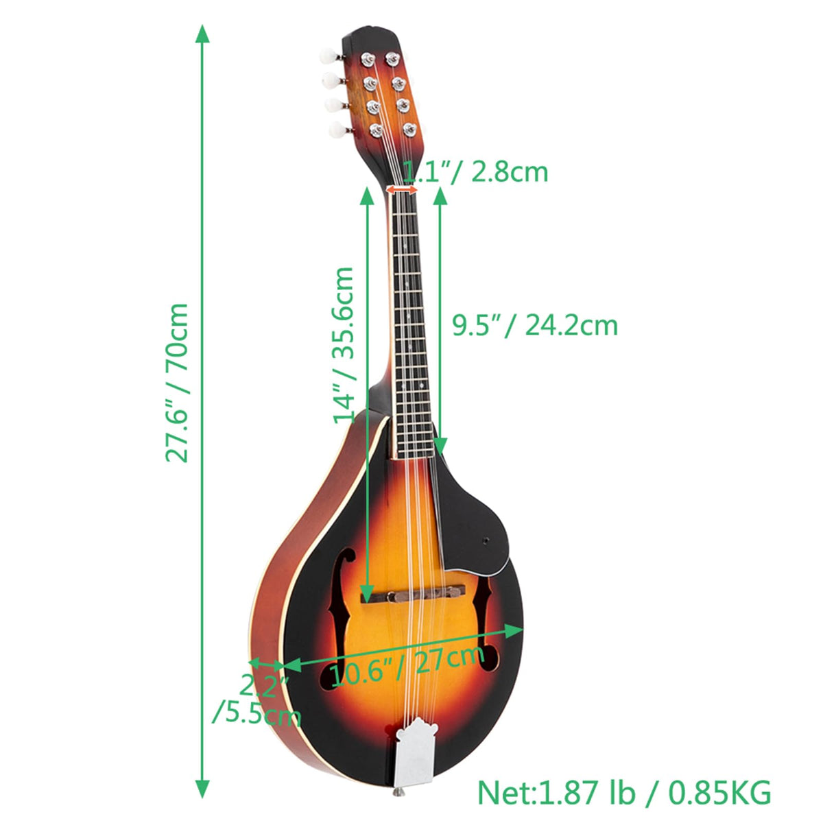 A Style Mandolin Musical Instrument with Guard Board M608455