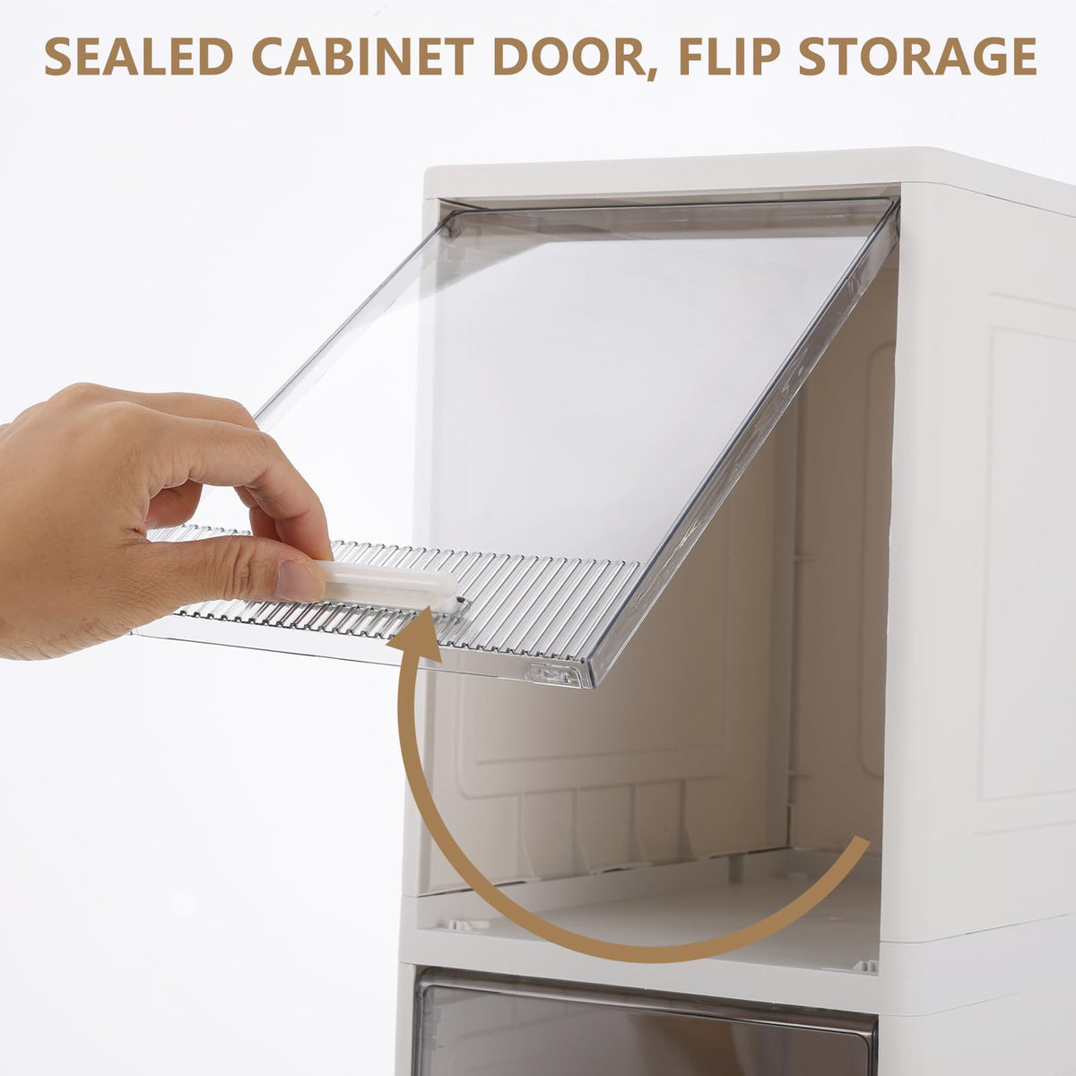 Narrow 3 Tier Bathroom Storage Cabinet with Wheels Q95094