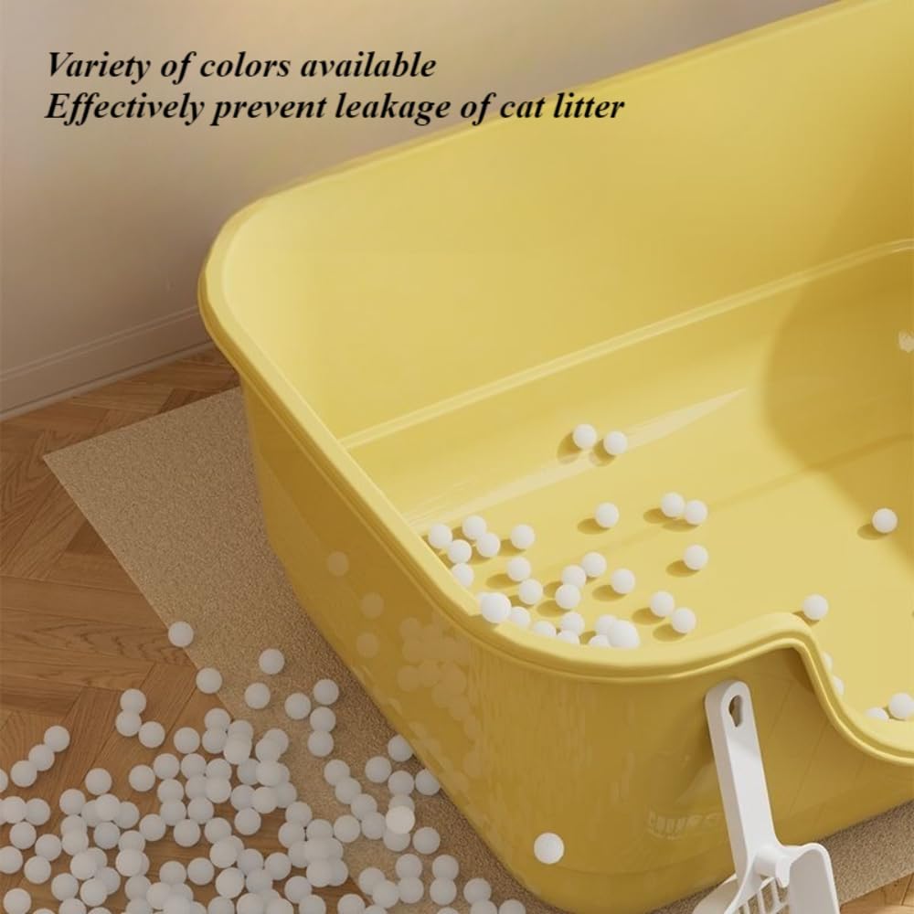 Semi Enclosed Cat Litter Box with High Sides & Low Entry E698798