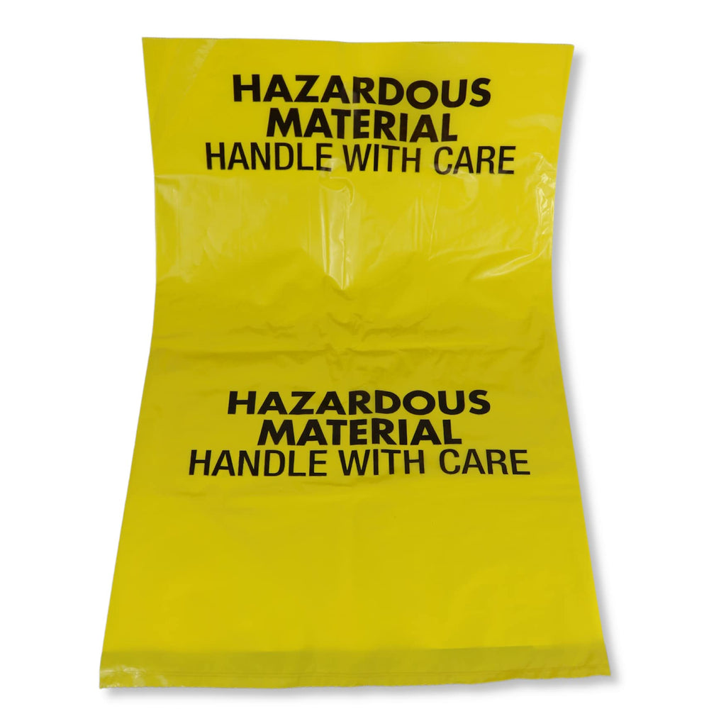 10-Gallon Hazardous Waste Bags 24 Pack Yellow 4 mil H127756