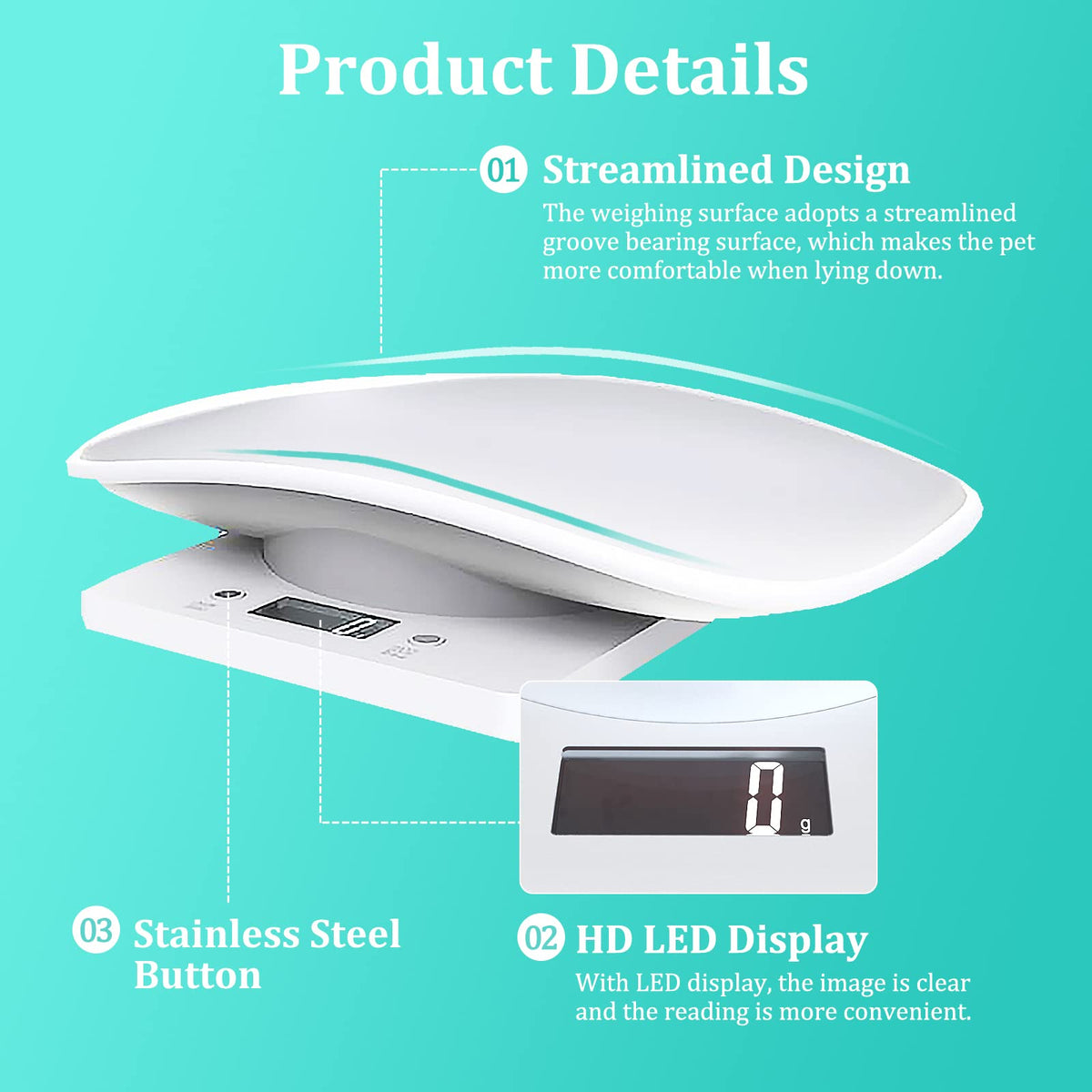 Digital Mini Pet Scale with Tray S8283