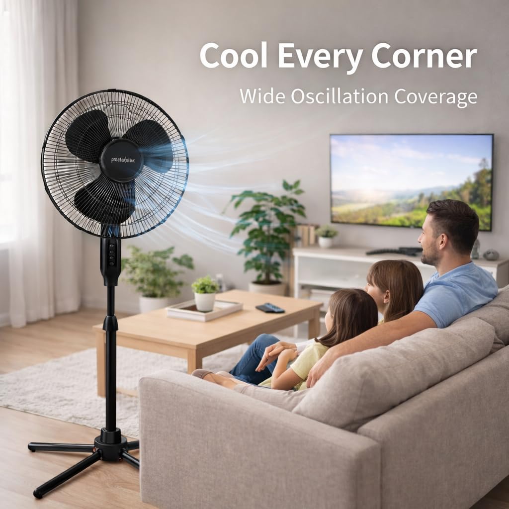 16-Inch 3-Speed Oscillating Pedestal Fan U560808