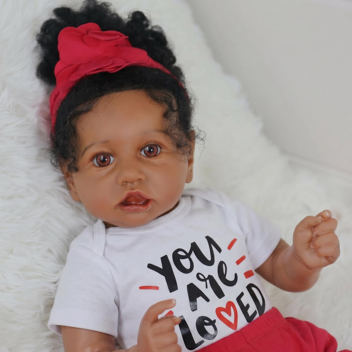 20-Inch African American Reborn Baby Doll M476