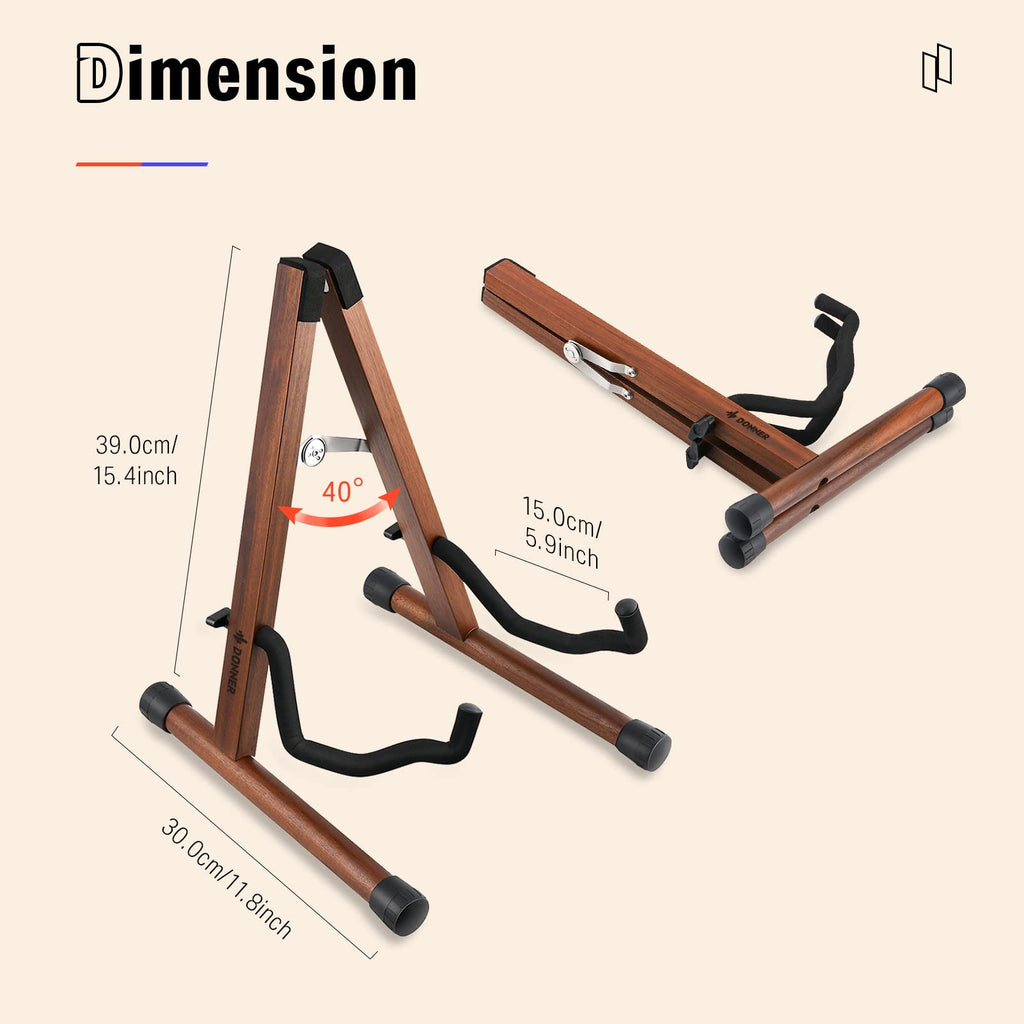 Wooden A Frame Folding Guitar Stand K314
