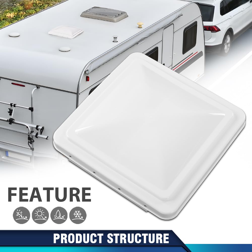 14" x 14" White Roof Vent Cover 2Pc P864