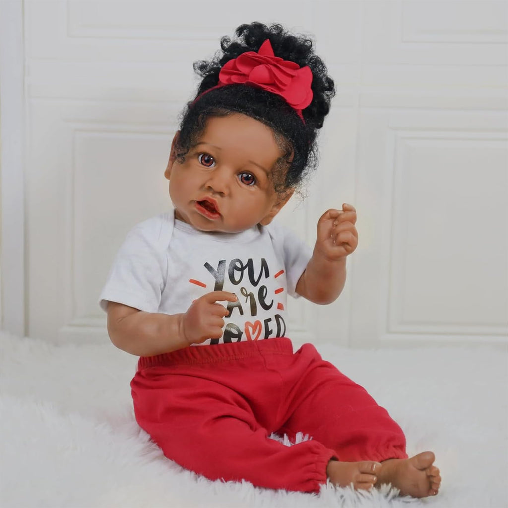 20-Inch African American Reborn Baby Doll M476